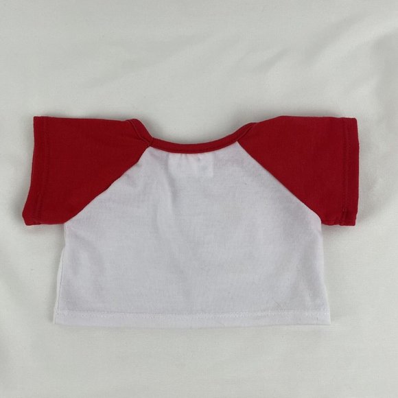 Build A Bear Clothes Red Happy Birthday Shirt Cheerleader Skirt Poms Bows BABW - Picture 3 of 6